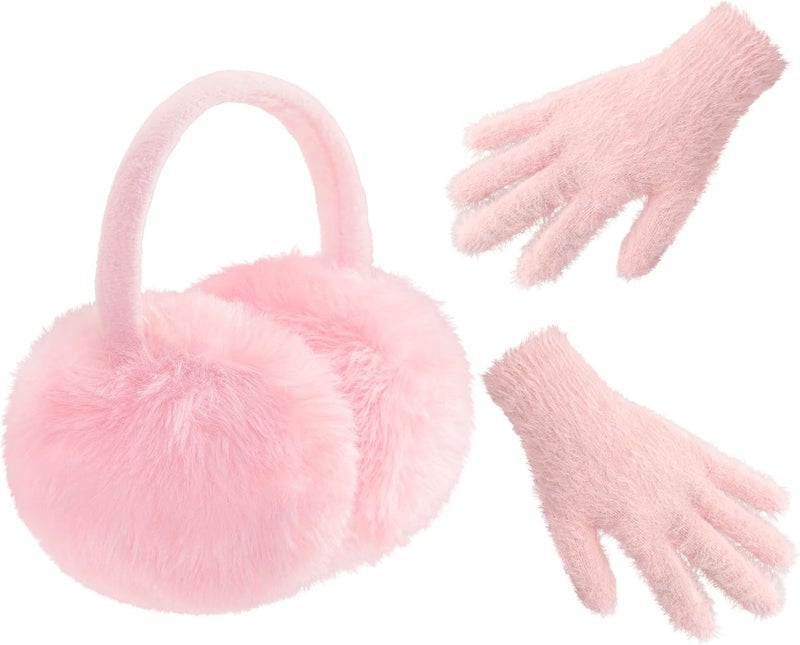 FSTEOE Winter Ear Muffs Women Warm Earmuff Girls Ear Warmers Soft Plush Outdoor Adjustable Ear Cover - Image 1